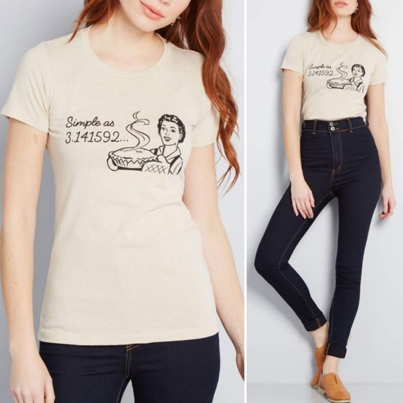 Modcloth Tops - ModCloth Simple as Pi (Pie) Graphic Tee NWT XXL